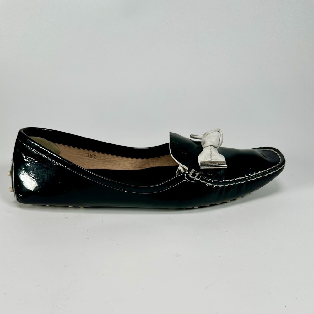 Tod's Women's Bilbao Black Patent
Leather Loafers - Picture 5 of 10